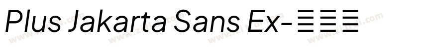 Plus Jakarta Sans Ex字体转换
